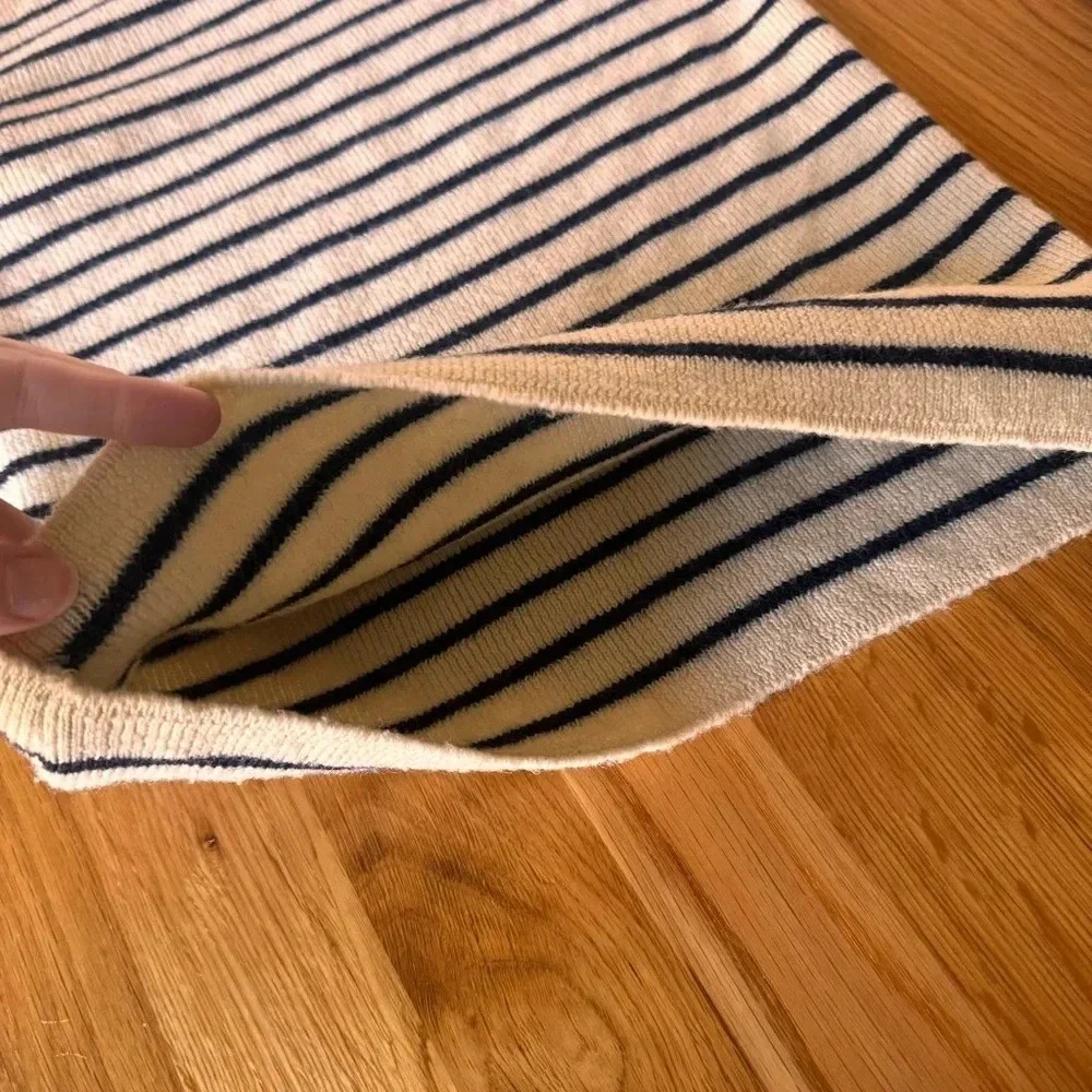 Saint James Navy and Cream Striped Sweater - Picture 5 of 15